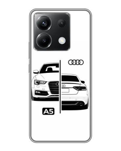 Чехол для Xiaomi POCO X6 5G с картинкой «Audi — контрастный дизайн» Чехол для Xiaomi POCO X6 5G с картинкой «Audi — контрастный дизайн»