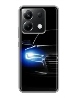 Чехол для Xiaomi POCO X6 5G с картинкой «Неоновый взгляд Audi» Чехол для Xiaomi POCO X6 5G с картинкой «Неоновый взгляд Audi»