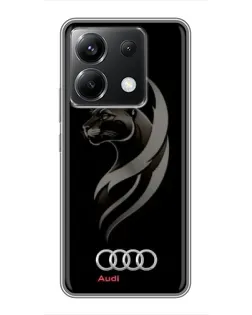 Чехол для Xiaomi POCO X6 5G с картинкой «Графика — пантера и Audi» Чехол для Xiaomi POCO X6 5G с картинкой «Графика — пантера и Audi»