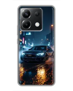 Чехол для Xiaomi POCO X6 5G с картинкой «Ночной город и Audi» Чехол для Xiaomi POCO X6 5G с картинкой «Ночной город и Audi»
