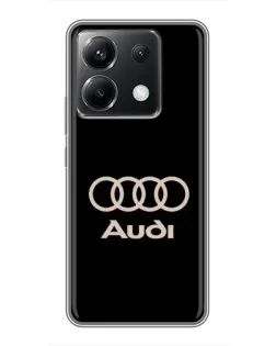 Чехол для Xiaomi POCO X6 5G с картинкой «Audi — золотой логотип» Чехол для Xiaomi POCO X6 5G с картинкой «Audi — золотой логотип»