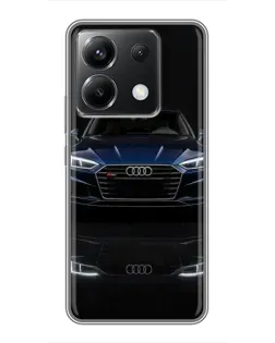 Чехол для Xiaomi POCO X6 5G с картинкой «Audi — ночное отражение» Чехол для Xiaomi POCO X6 5G с картинкой «Audi — ночное отражение»