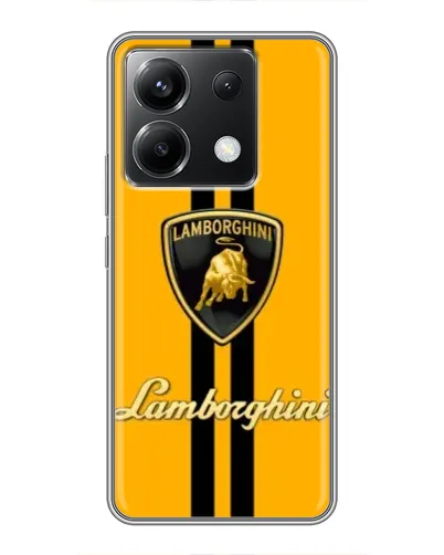 Чехол для Xiaomi POCO X6 5G с картинкой «Lamborghini Stripe желтый»