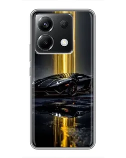 Чехол для Xiaomi POCO X6 5G с картинкой «Ночной Lamborghini драйв»
