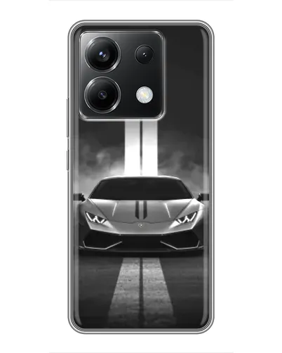 Чехол для Xiaomi POCO X6 5G с картинкой «Lamborghini симметрия дорог»