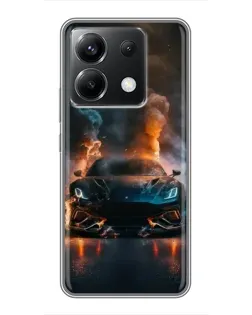 Чехол для Xiaomi POCO X6 5G с картинкой «Lamborghini дымная эстетика» Чехол для Xiaomi POCO X6 5G с картинкой «Lamborghini дымная эстетика»