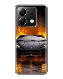 Чехол для Xiaomi POCO X6 5G с картинкой «Lamborghini в огне» Чехол для Xiaomi POCO X6 5G с картинкой «Lamborghini в огне»