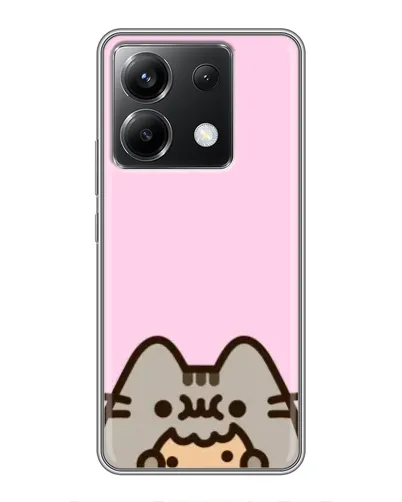 Чехол для Xiaomi POCO X6 5G с картинкой «Pusheen и печенье»
