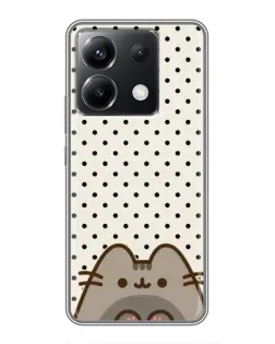 Чехол для Xiaomi POCO X6 5G с картинкой «Пушин в горошек»