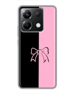 Чехол для Xiaomi POCO X6 5G с картинкой «Половинки банта»