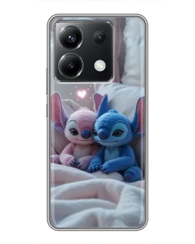 Чехол для Xiaomi POCO X6 5G с картинкой «Плюшевые Стич Ангел»