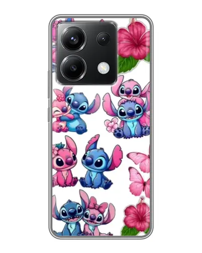 Чехол для Xiaomi POCO X6 5G с картинкой «Стикеры Stitch и Angel»