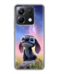 Чехол для Xiaomi POCO X6 5G с картинкой «Стич на рассвете»