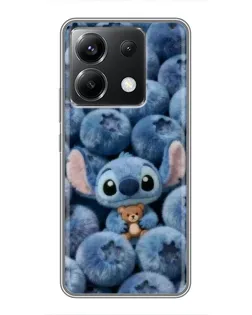 Чехол для Xiaomi POCO X6 5G с картинкой «Стич и голубика»