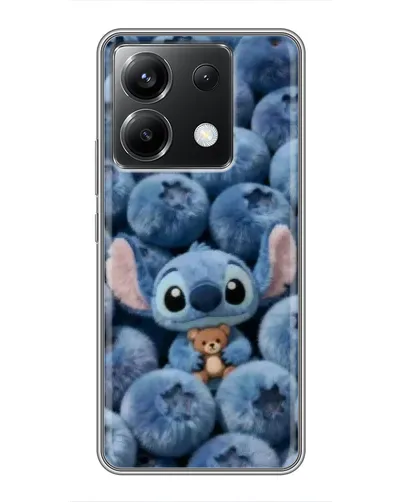 Чехол для Xiaomi POCO X6 5G с картинкой «Стич и голубика»