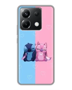Чехол для Xiaomi POCO X6 5G с картинкой «Stitch и Angel Love»