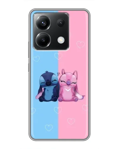 Чехол для Xiaomi POCO X6 5G с картинкой «Stitch и Angel Love»