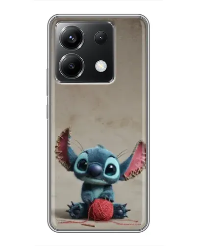 Чехол для Xiaomi POCO X6 5G с картинкой «Стич на коричневом фоне»