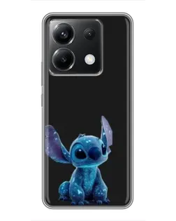 Чехол для Xiaomi POCO X6 5G с картинкой «Стич на черном»