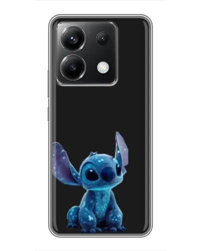 Чехол для Xiaomi POCO X6 5G с картинкой «Стич на черном»