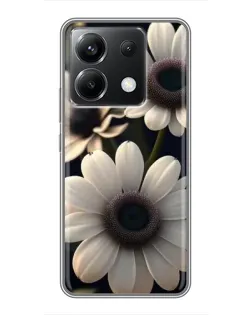 Чехол для Xiaomi POCO X6 5G с картинкой «Белые маргаритки макро»