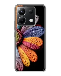 Чехол для Xiaomi POCO X6 5G с картинкой «Радужный цветок»