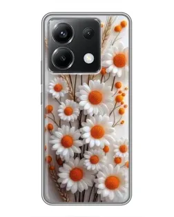 Чехол для Xiaomi POCO X6 5G с картинкой «Белые сухоцветы»
