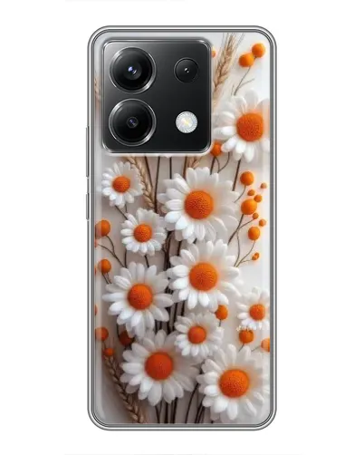 Чехол для Xiaomi POCO X6 5G с картинкой «Белые сухоцветы»
