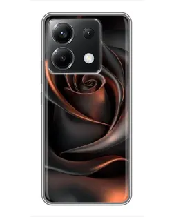 Чехол для Xiaomi POCO X6 5G с картинкой «Шелковая черная роза»