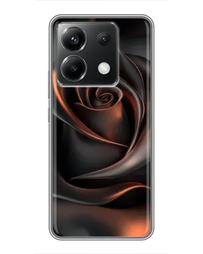 Чехол для Xiaomi POCO X6 5G с картинкой «Шелковая черная роза»
