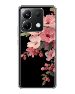 Чехол для Xiaomi POCO X6 5G с картинкой «Розовая ветка сакуры»