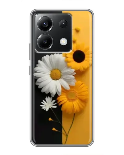 Чехол для Xiaomi POCO X6 5G с картинкой «Подсолнух и ромашка»