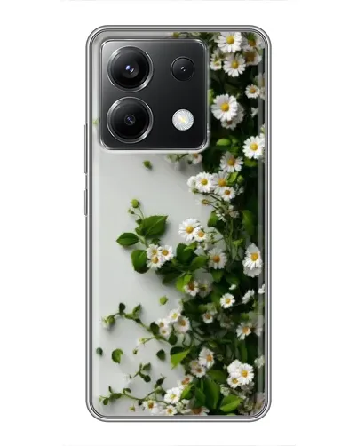 Чехол для Xiaomi POCO X6 5G с картинкой «Ветка мелких белых цветов»