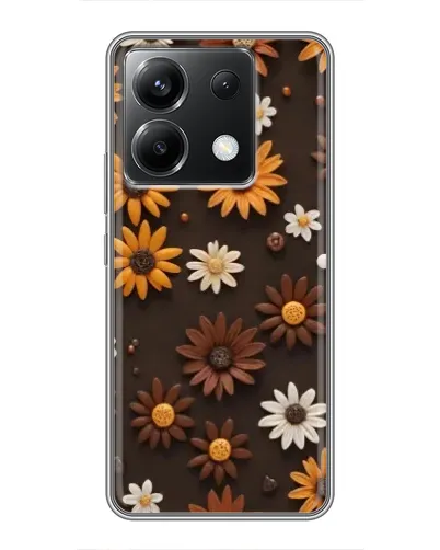Чехол для Xiaomi POCO X6 5G с картинкой «Узор из маленьких подсолнухов»