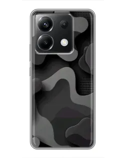 Чехол для Xiaomi POCO X6 5G с картинкой «Темный абстрактный камуфляж»