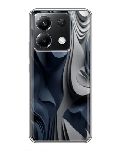 Чехол для Xiaomi POCO X6 5G с картинкой «Объемные синие складки»