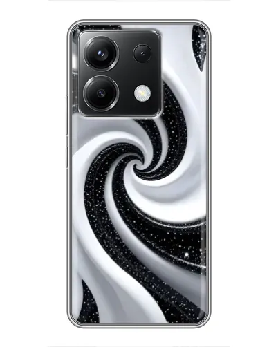 Чехол для Xiaomi POCO X6 5G с картинкой «Черно-белая спираль»