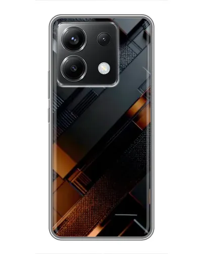 Чехол для Xiaomi POCO X6 5G с картинкой «Черные геометрические блоки»
