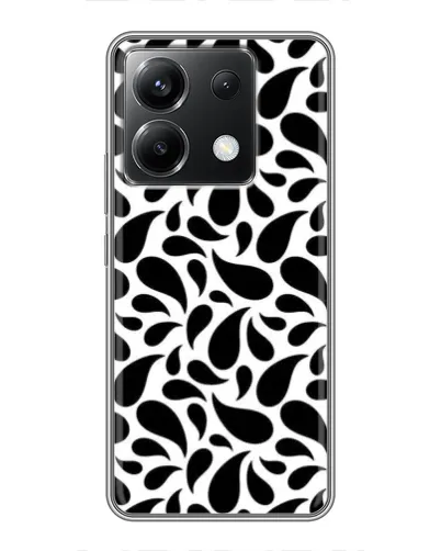 Чехол для Xiaomi POCO X6 5G с картинкой «Контрастные черные капли»