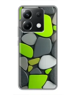 Чехол для Xiaomi POCO X6 5G с картинкой «Яркая неоновая галька»
