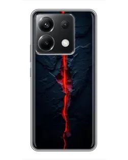 Чехол для Xiaomi POCO X6 5G с картинкой «Kрасная лавовая трещина»
