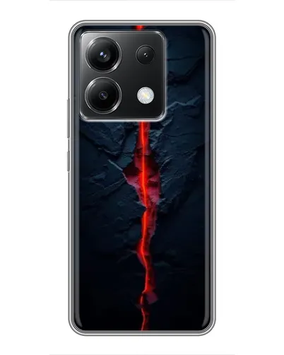 Чехол для Xiaomi POCO X6 5G с картинкой «Kрасная лавовая трещина»