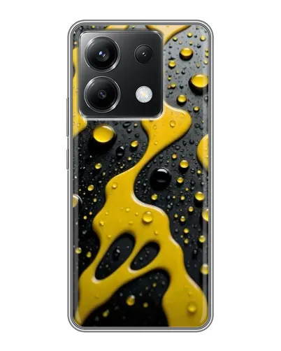 Чехол для Xiaomi POCO X6 5G с картинкой «Жидкое желтое золото»
