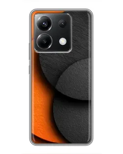Чехол для Xiaomi POCO X6 5G с картинкой «Геометрия оранжевых кругов»