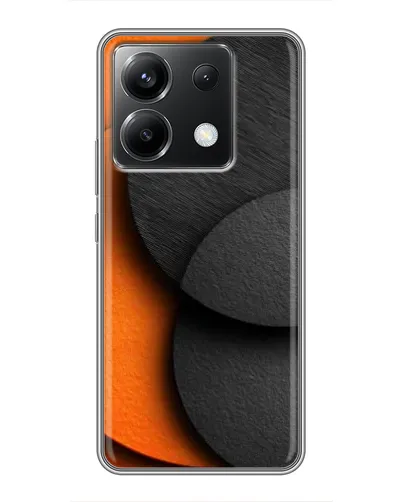Чехол для Xiaomi POCO X6 5G с картинкой «Геометрия оранжевых кругов»