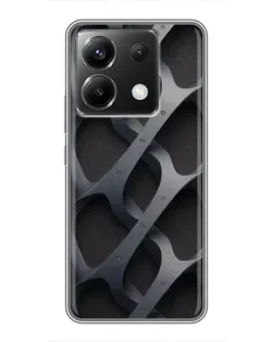 Чехол для Xiaomi POCO X6 5G с картинкой «Объемное серое плетение»