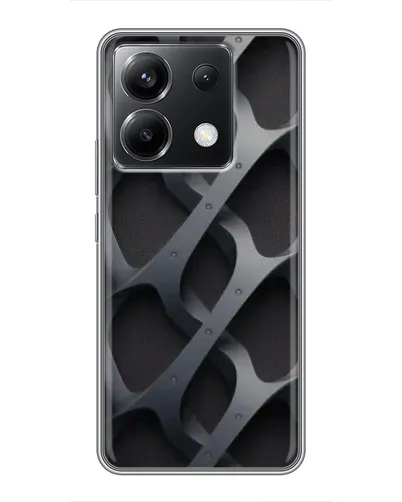Чехол для Xiaomi POCO X6 5G с картинкой «Объемное серое плетение»