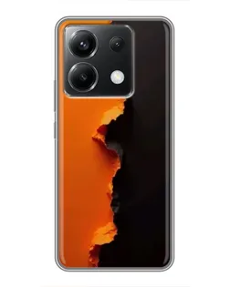 Чехол для Xiaomi POCO X6 5G с картинкой «Оранжевый разлом»