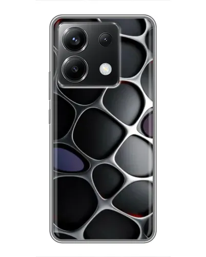 Чехол для Xiaomi POCO X6 5G с картинкой «Объемная темная решетка»