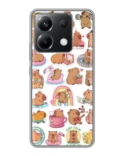 Чохол для Xiaomi POCO X6 5G з картинкою «Капібари набір»